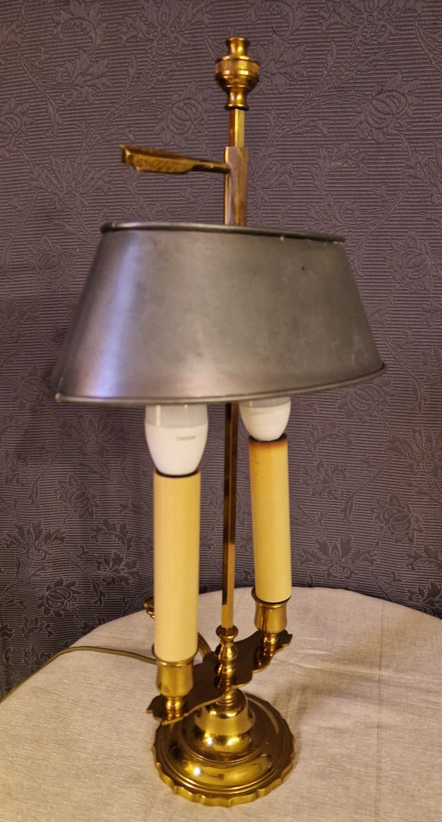 20th Century Brass Bouillotte Lamp.-photo-1