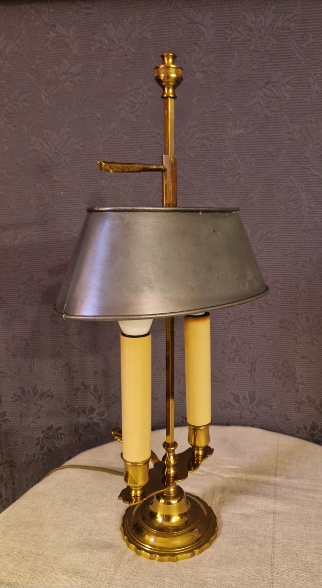 20th Century Brass Bouillotte Lamp.-photo-2
