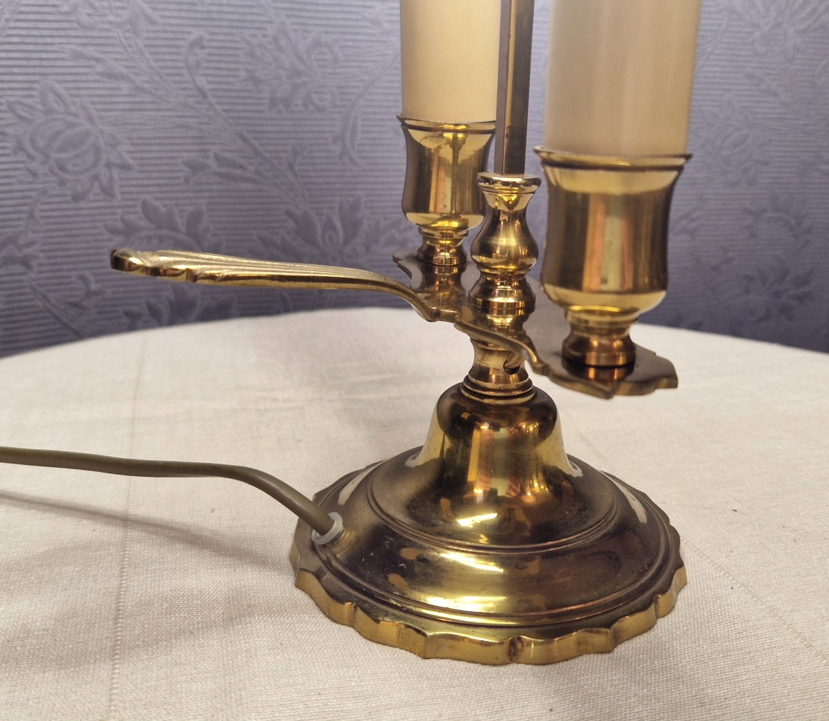 20th Century Brass Bouillotte Lamp.-photo-3