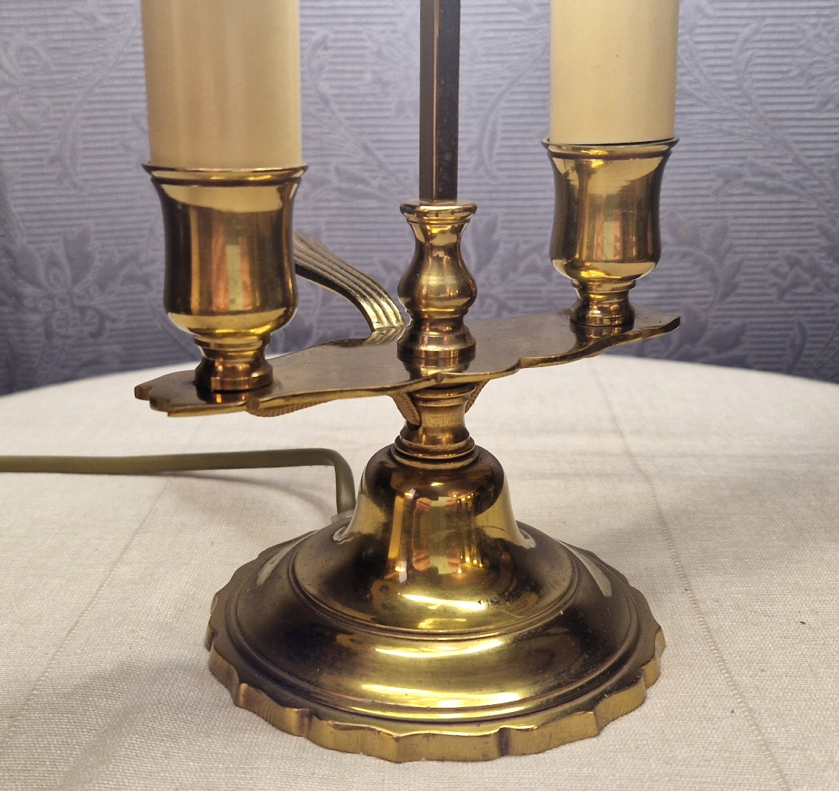 20th Century Brass Bouillotte Lamp.-photo-4