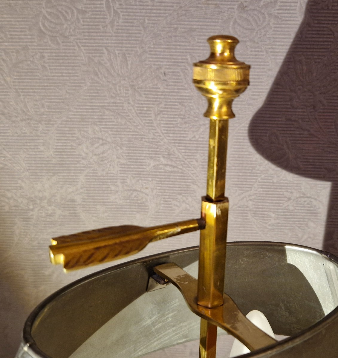 20th Century Brass Bouillotte Lamp.-photo-6