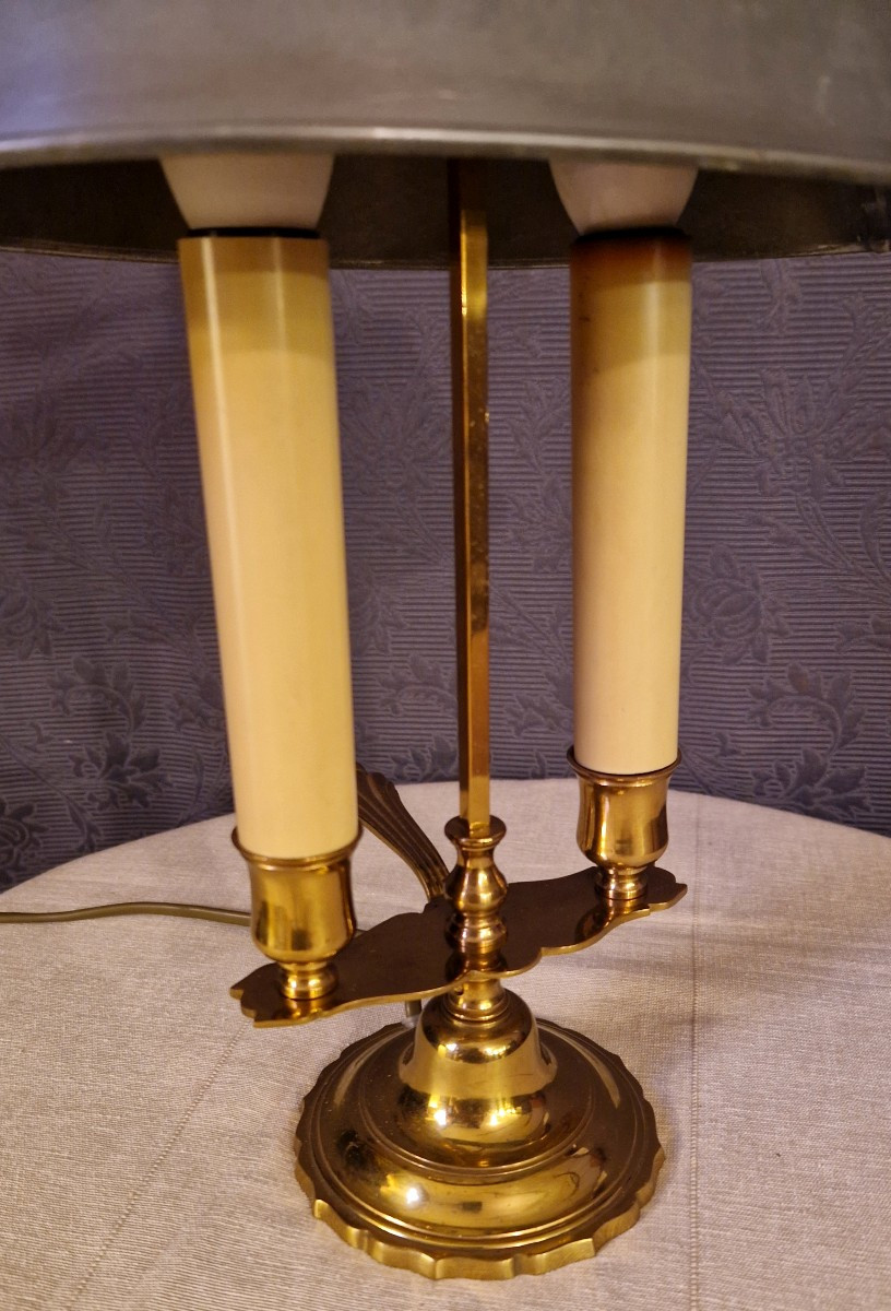 20th Century Brass Bouillotte Lamp.-photo-7