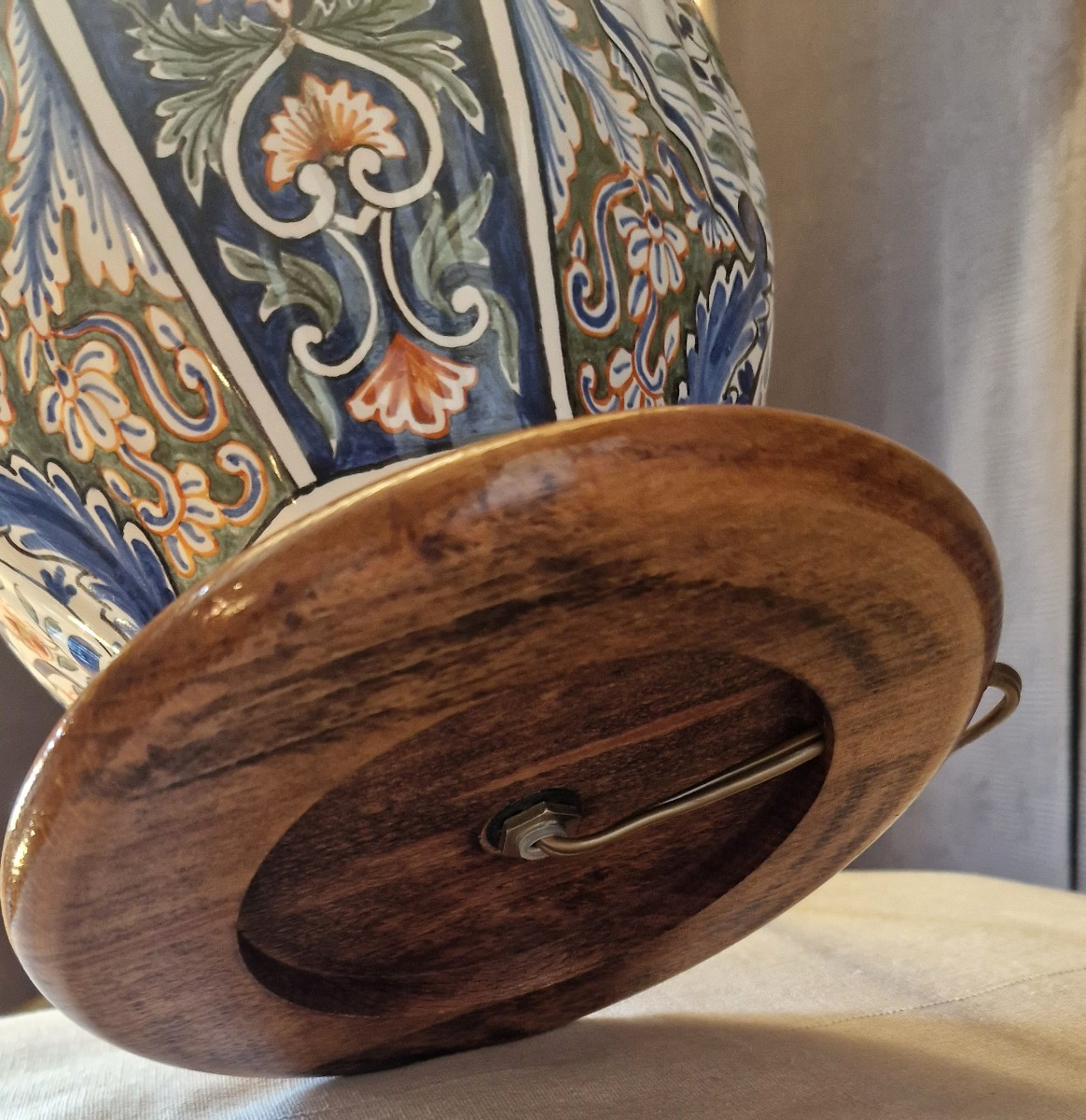 20th Century Earthenware Lamp-photo-7