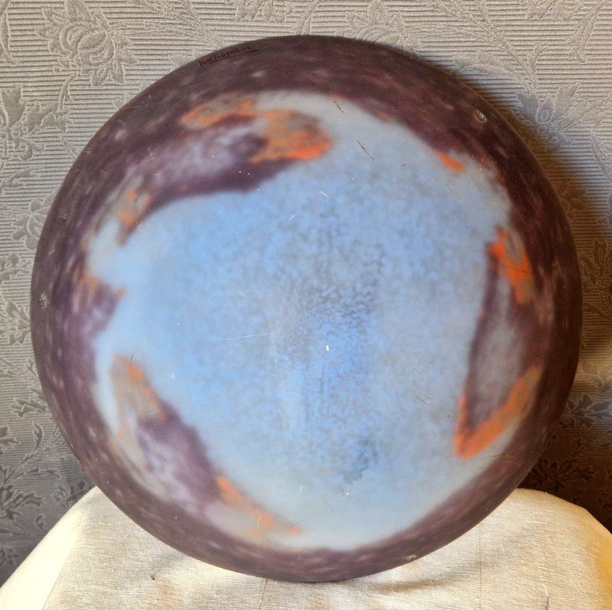 Art Deco Chandelier Basin - Signed Rethondes (circa 1930)-photo-2