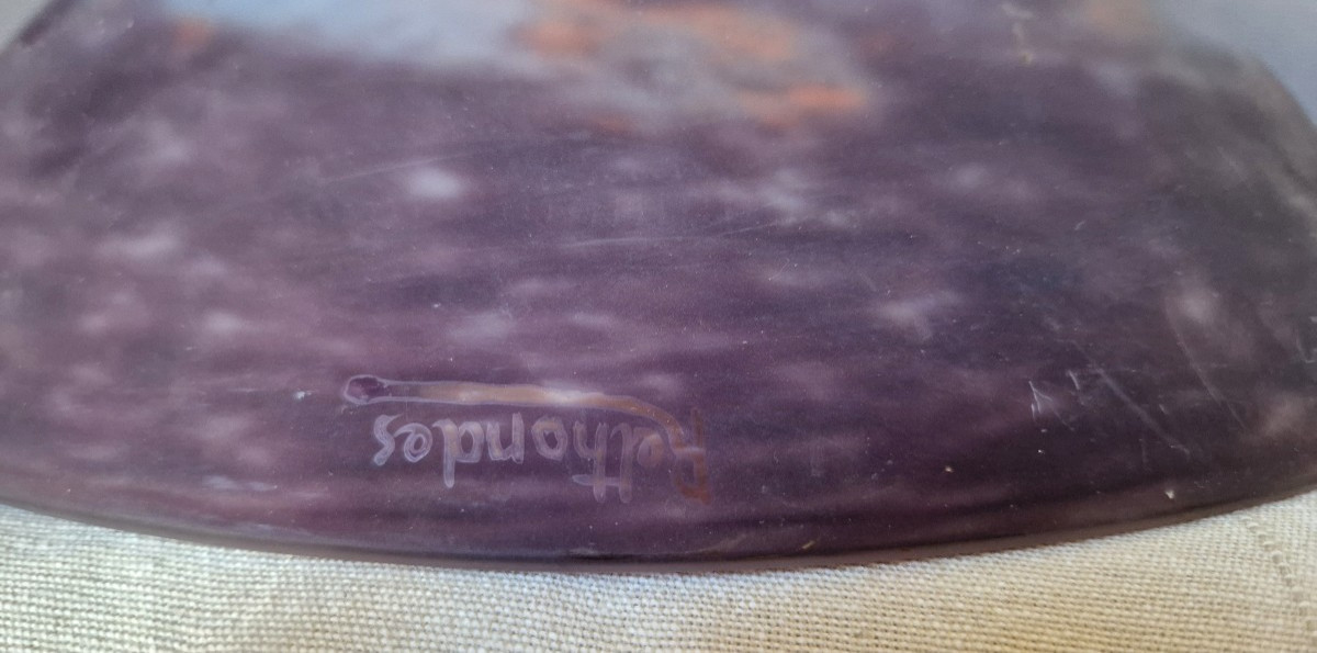 Art Deco Chandelier Basin - Signed Rethondes (circa 1930)-photo-1