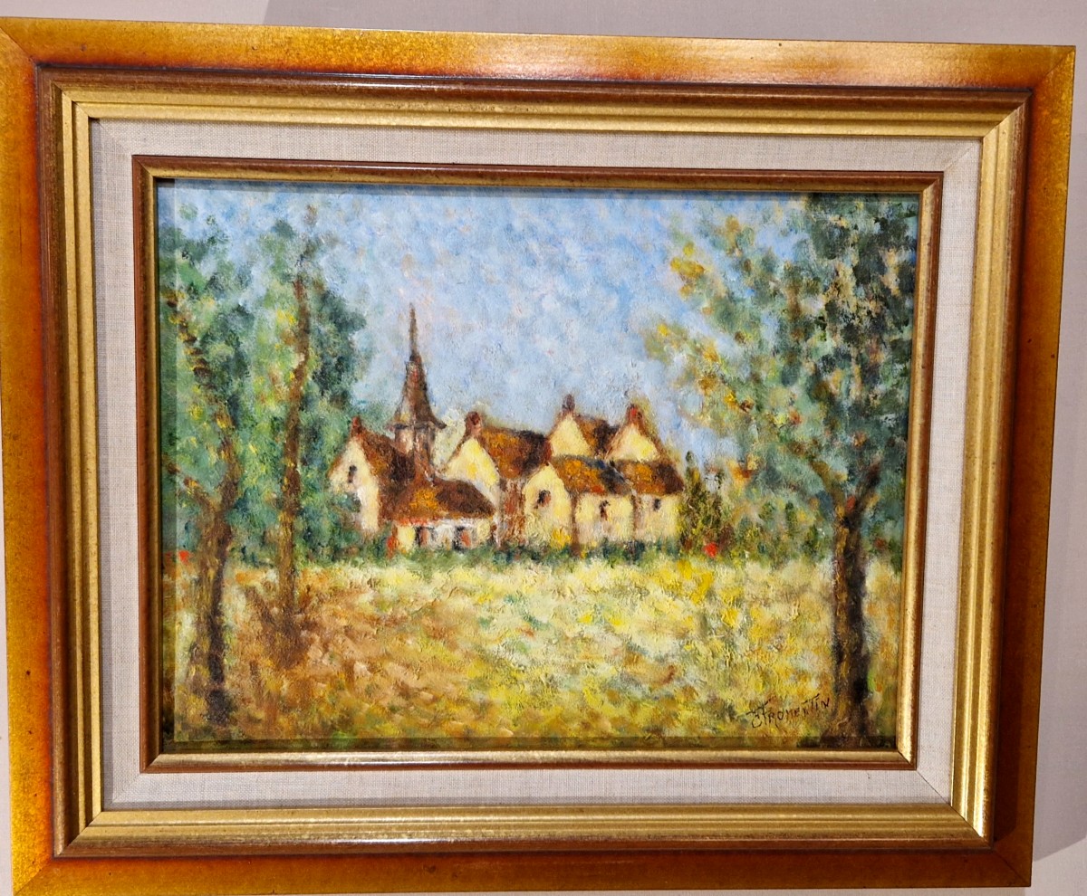 Colette FROMENTIN (XXe) – Petit paysage Normand -photo-1