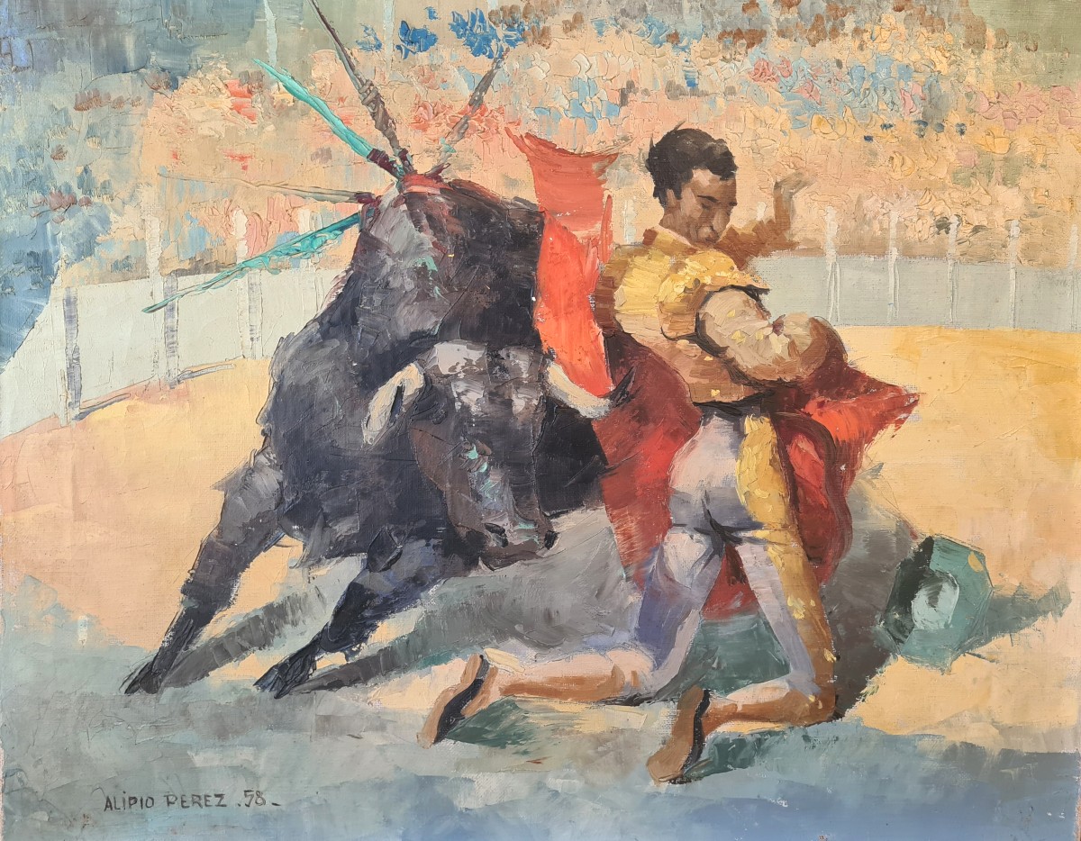 Alipio PÉREZ – Portrait de Toréador – Huile sur toile