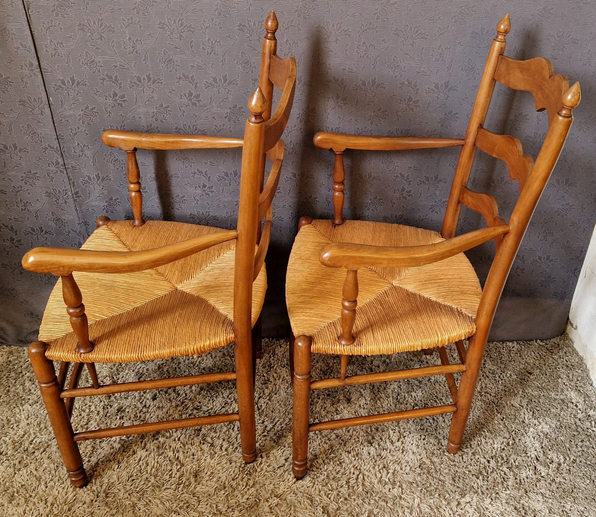 Paire De Fauteuils de style Provençal -photo-3