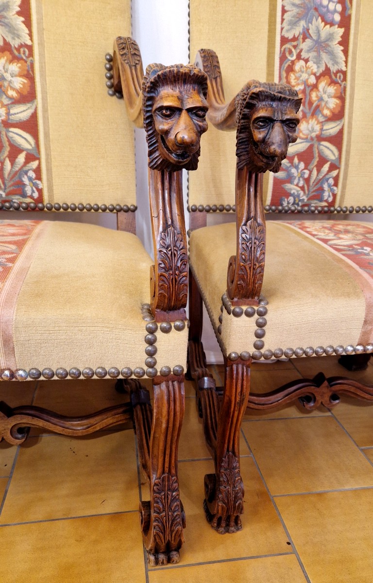 Paire De Fauteuils En Chêne XIXe -photo-3