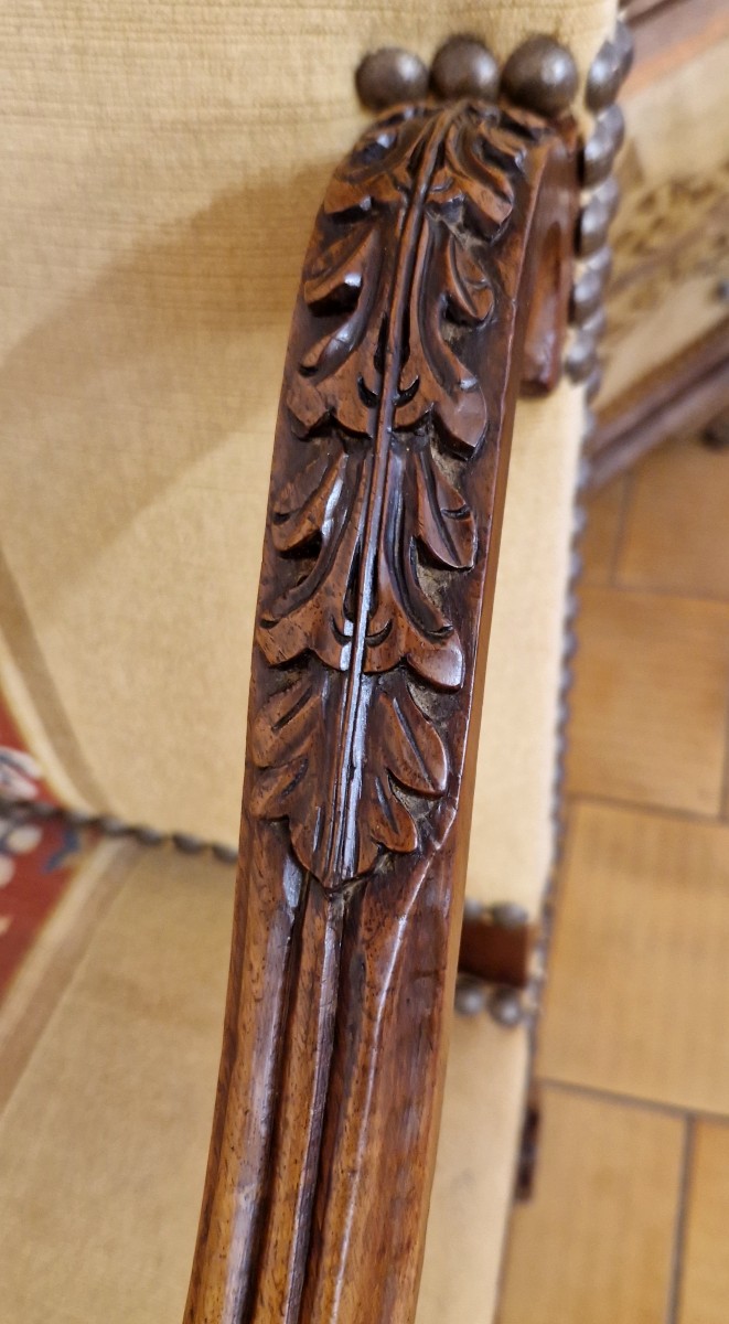 Paire De Fauteuils En Chêne XIXe -photo-4