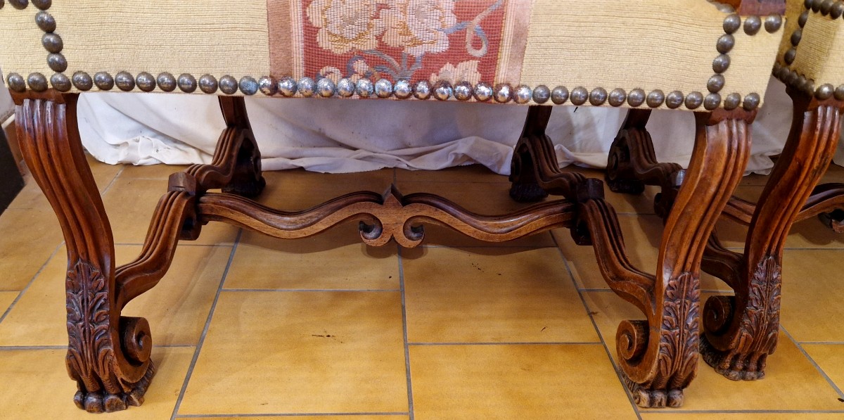 Paire De Fauteuils En Chêne XIXe -photo-7