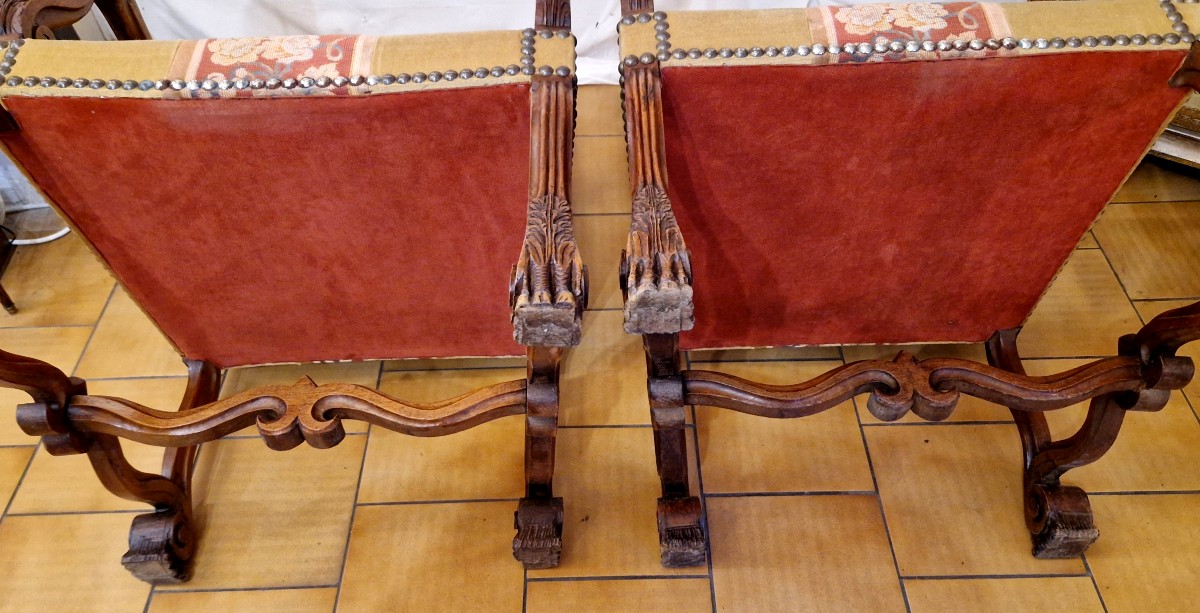 Paire De Fauteuils En Chêne XIXe -photo-8