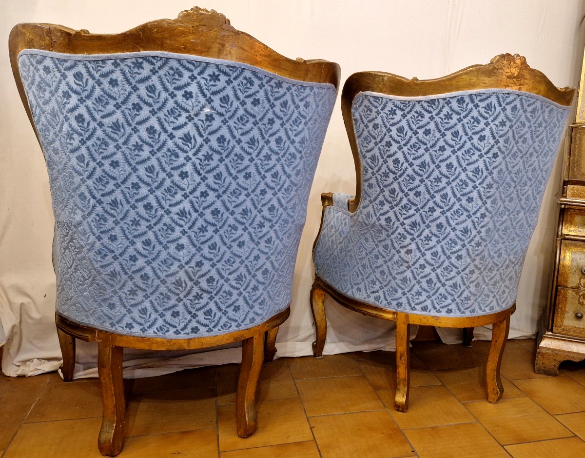 Pair Of Louis XV Style Gilded Wood -photo-1