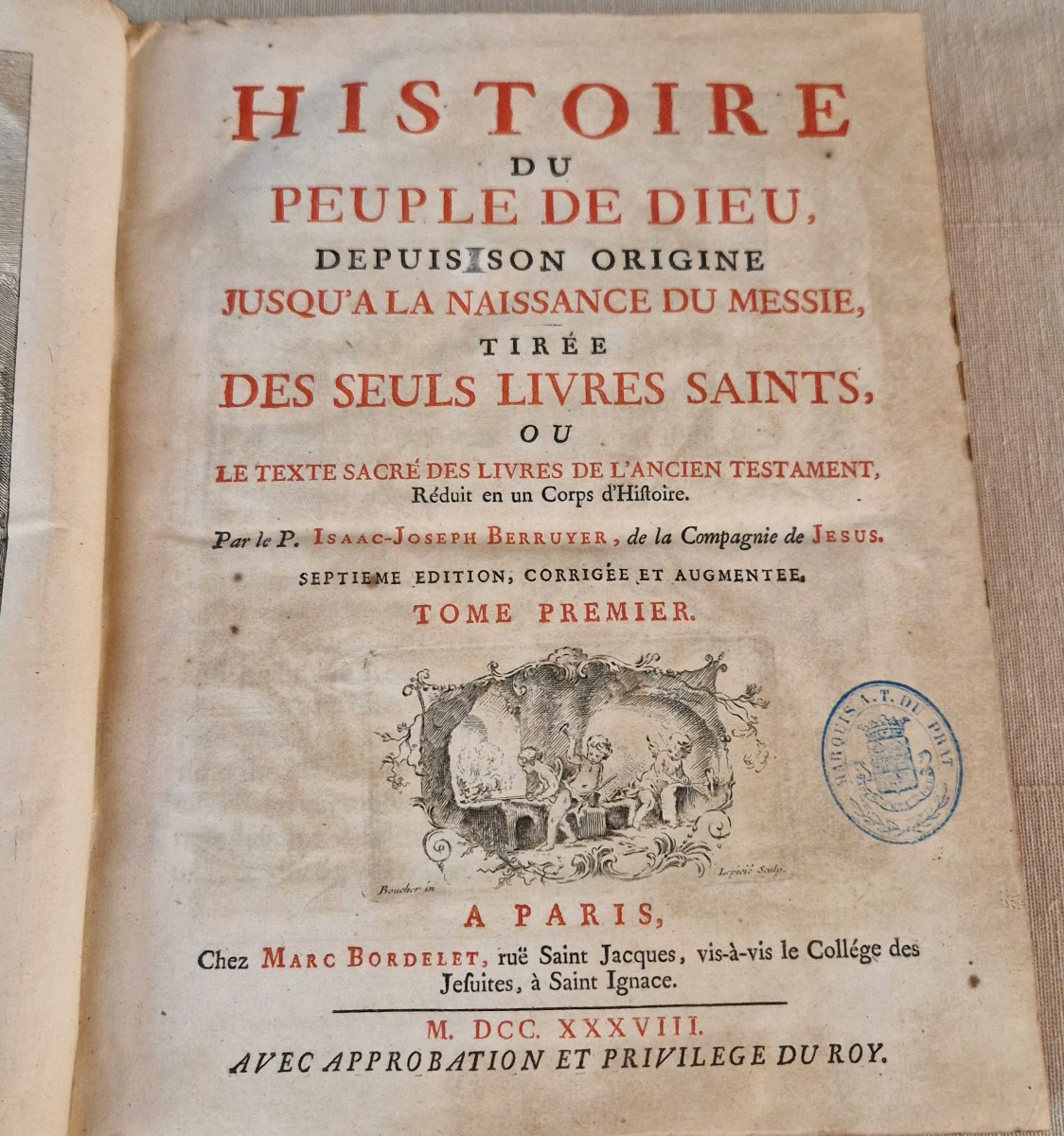 Isaac-Joseph BERRUYER – "Histoire du Peuple de Dieu" – 8 Volumes (XVIIIe)-photo-1