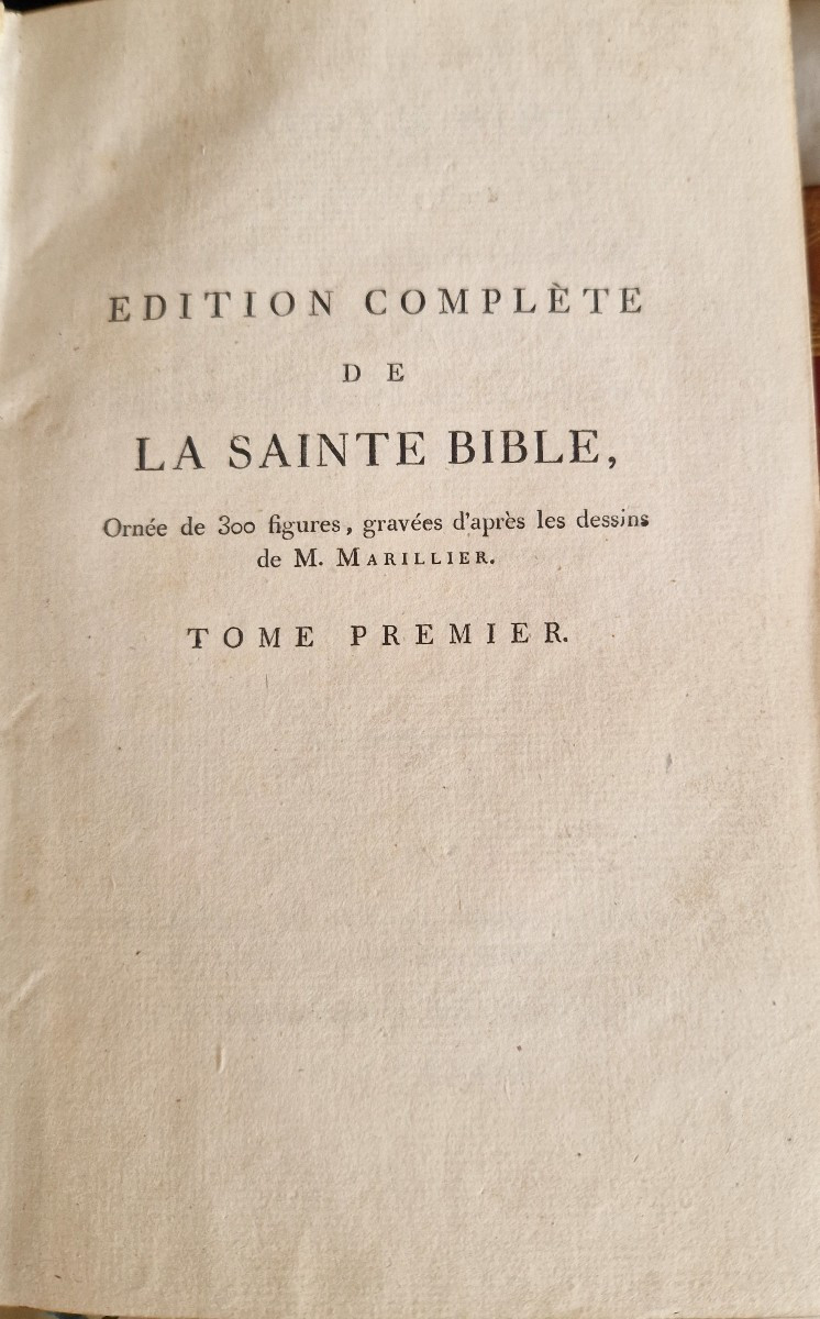 Bible By Marillier & Sacy - 12 Volumes - M.dcc. Lxxxix. 1789-photo-4