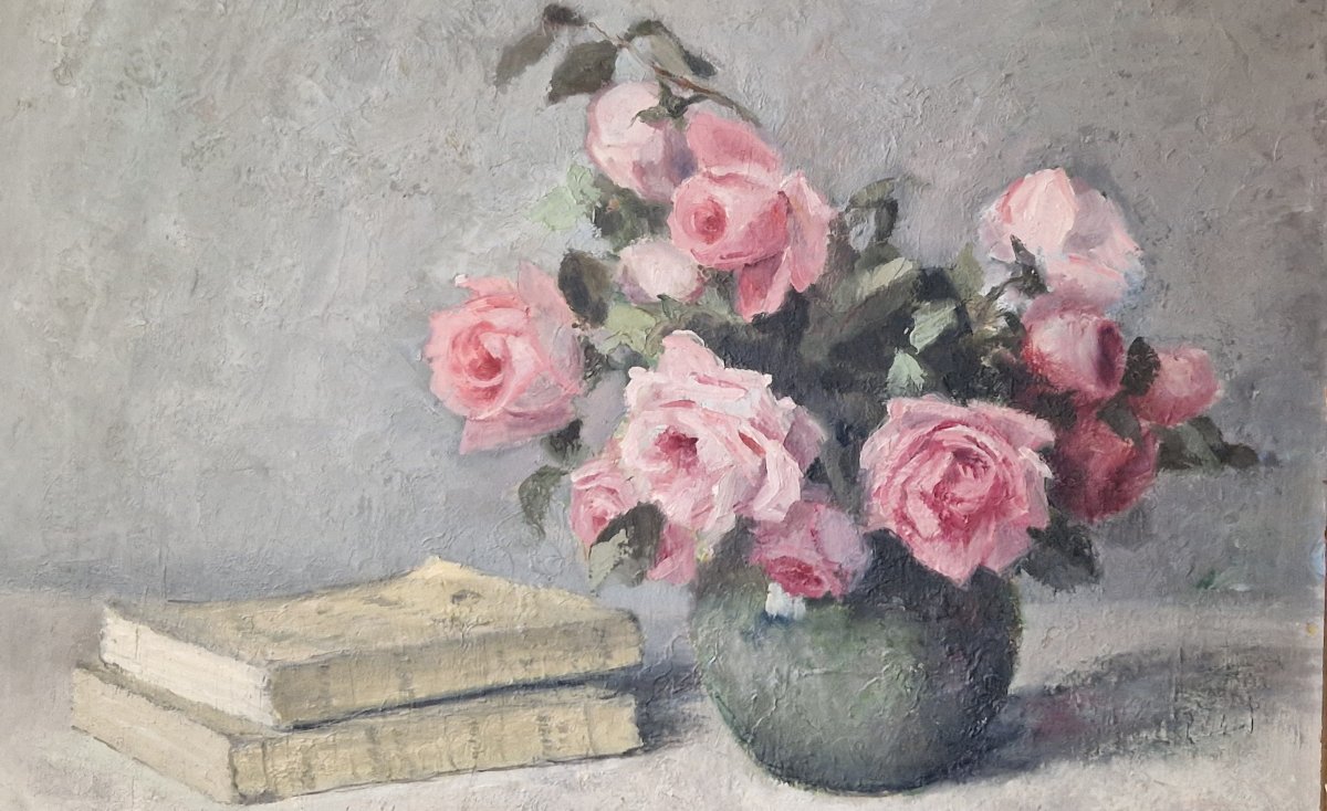 Bouquet Of Flowers In A Vase - Camille Ferré (1884-1962)-photo-2