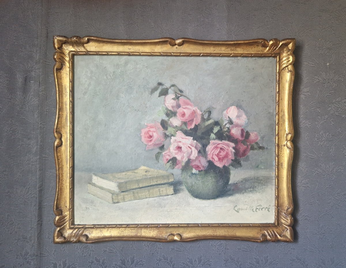Bouquet Of Flowers In A Vase - Camille Ferré (1884-1962)-photo-4