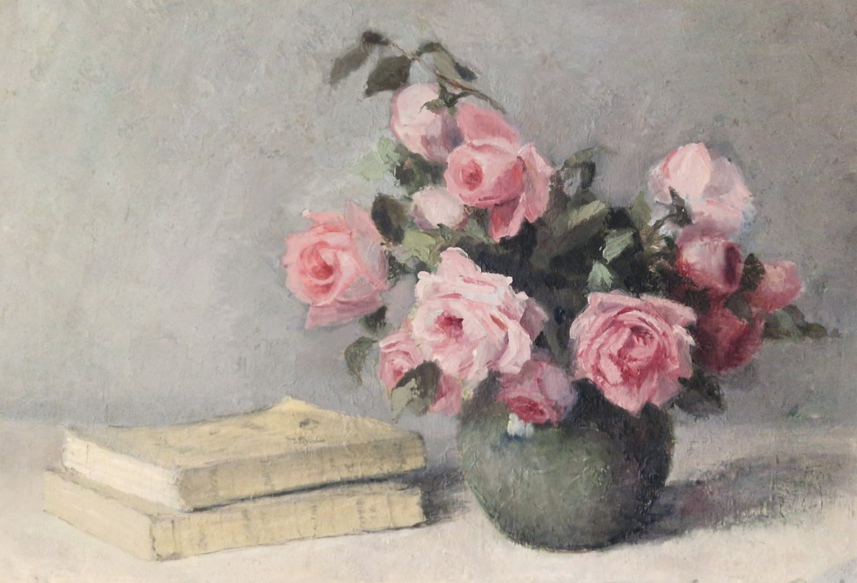 Bouquet Of Flowers In A Vase - Camille Ferré (1884-1962)-photo-2