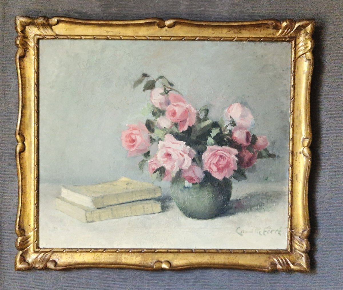 Bouquet Of Flowers In A Vase - Camille Ferré (1884-1962)
