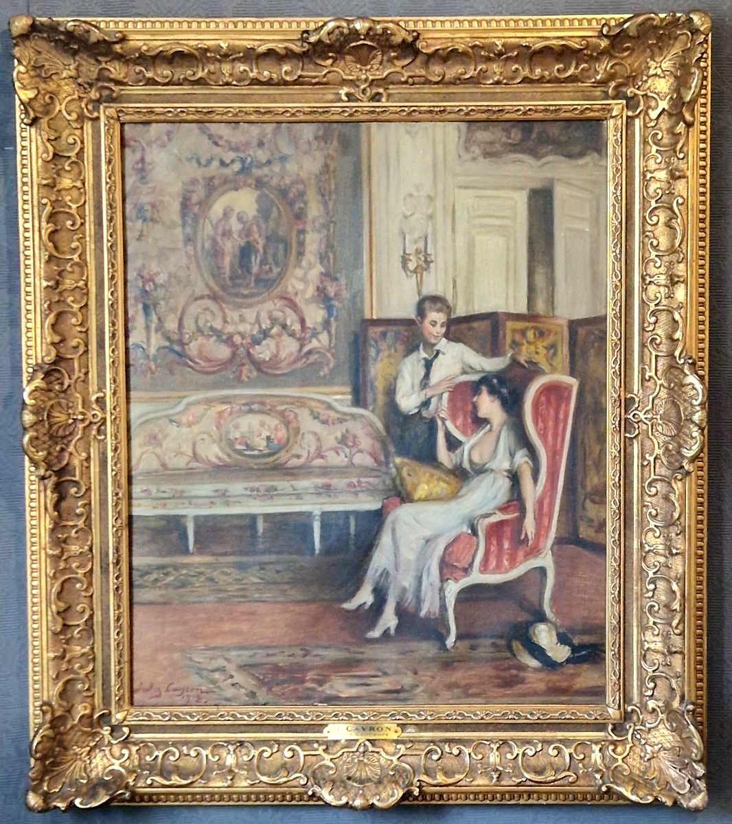 After Jules Cayron (1868-1944) - Oil On Canvas-photo-2