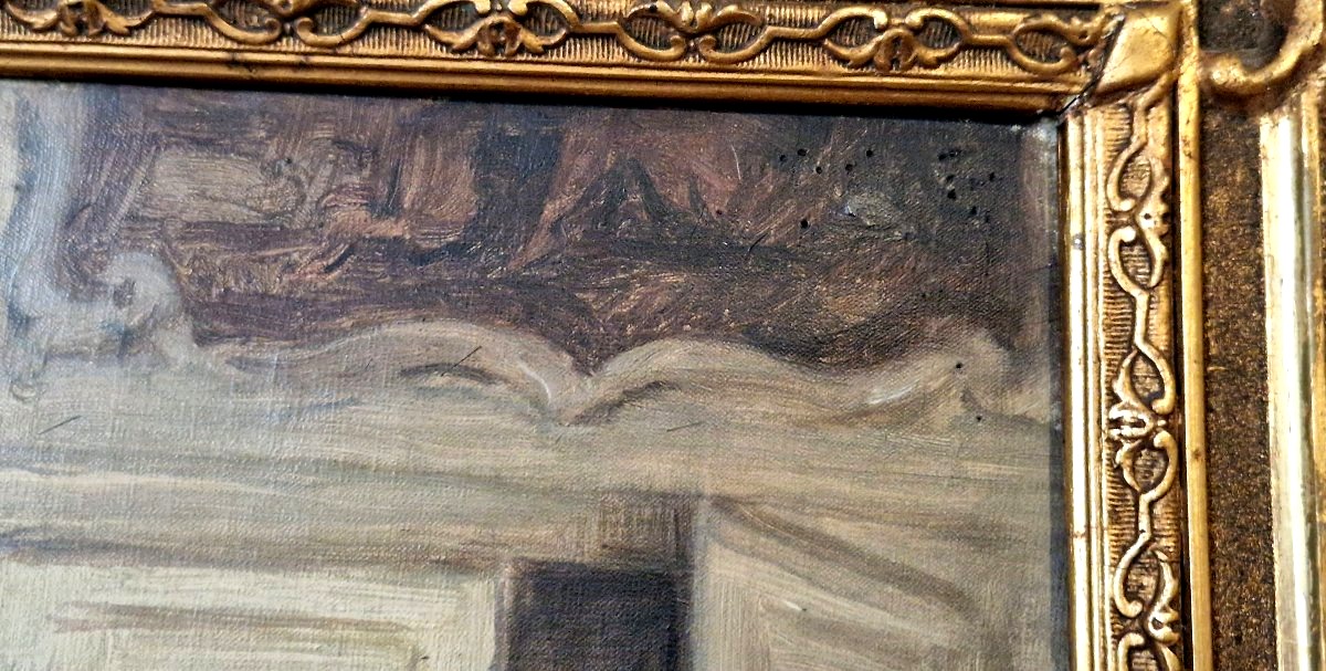 After Jules Cayron (1868-1944) - Oil On Canvas-photo-5