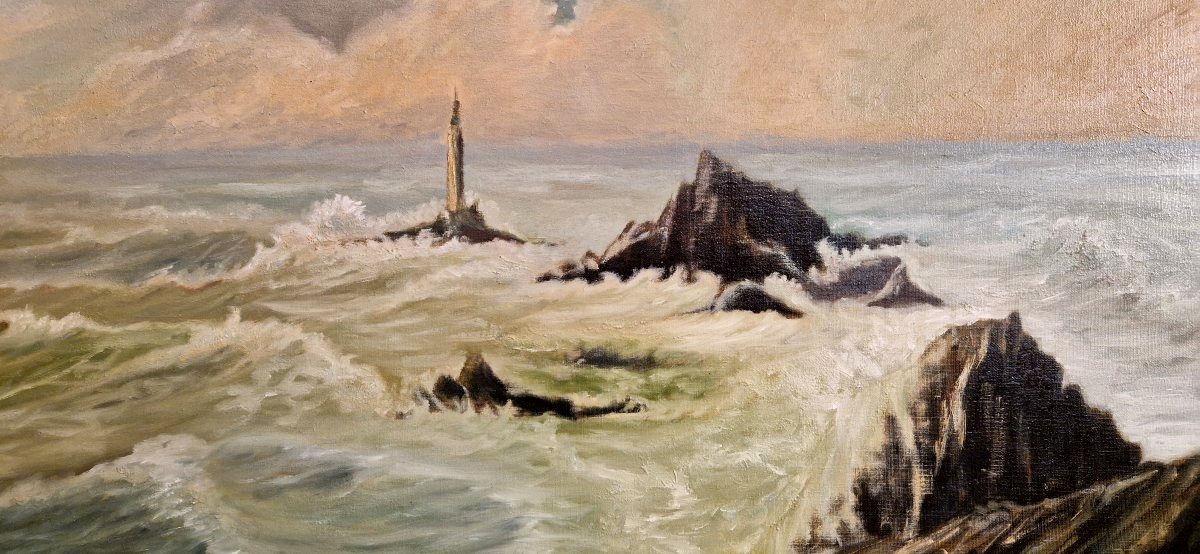 Marou (xxth) - The Beacon - Oil On Canvas-photo-2