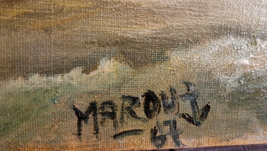 Marou (xxth) - The Beacon - Oil On Canvas-photo-3