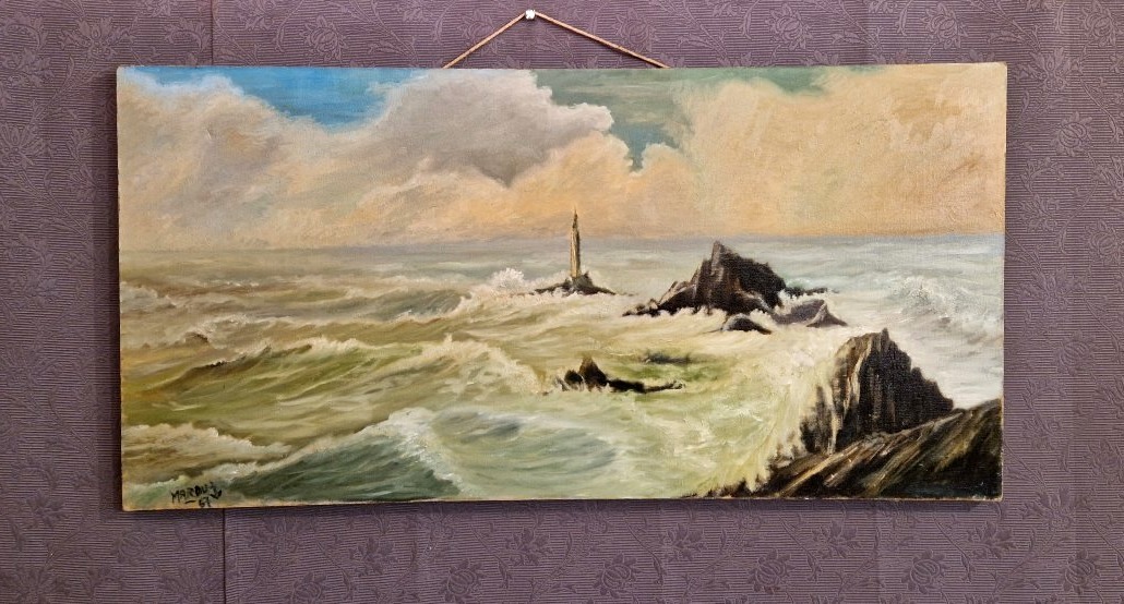 Marou (xxth) - The Beacon - Oil On Canvas-photo-4