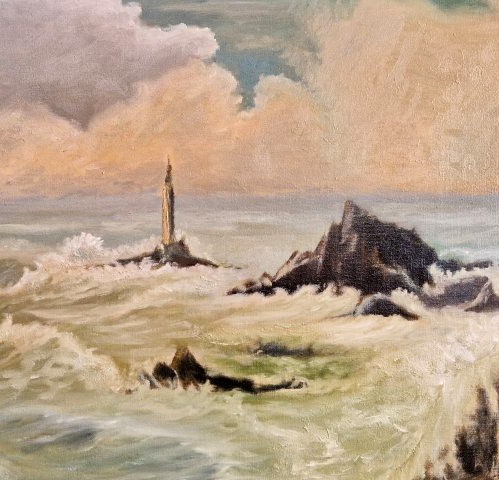 Marou (xxth) - The Beacon - Oil On Canvas-photo-1