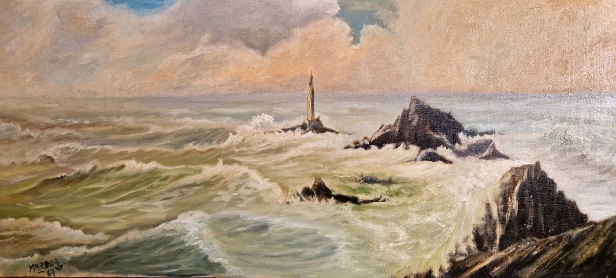 Marou (xxth) - The Beacon - Oil On Canvas