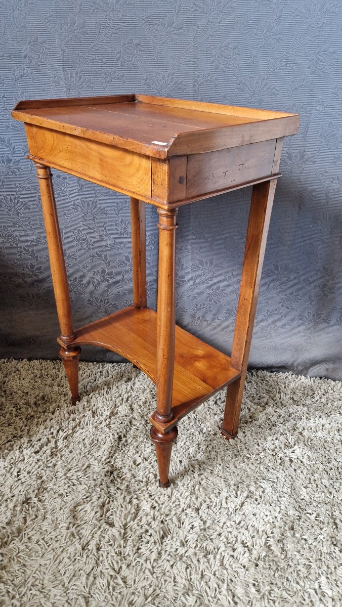 Table d'appoint en merisier XXe-photo-3