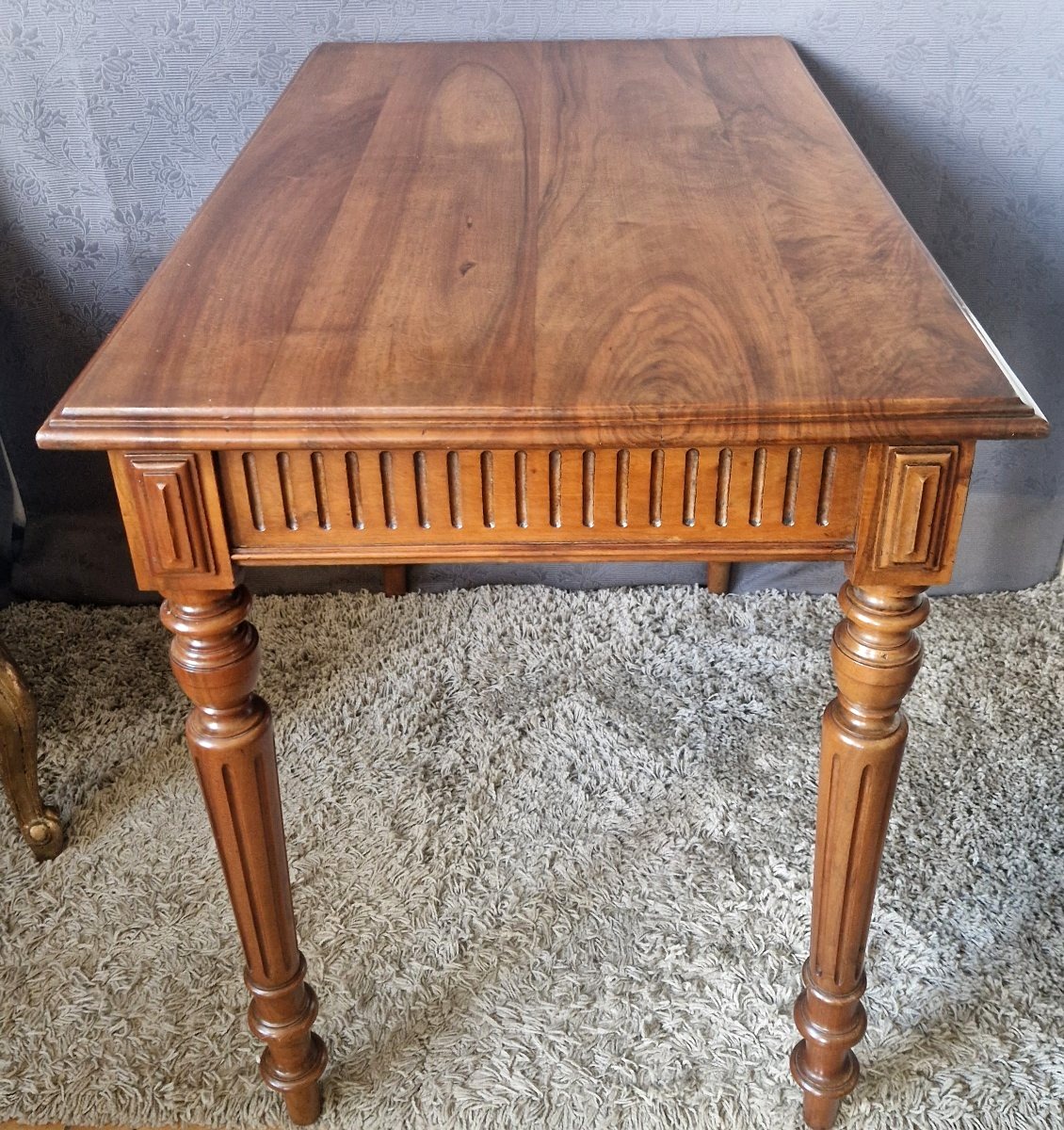 Walnut Desk Table, 20th Century-photo-2