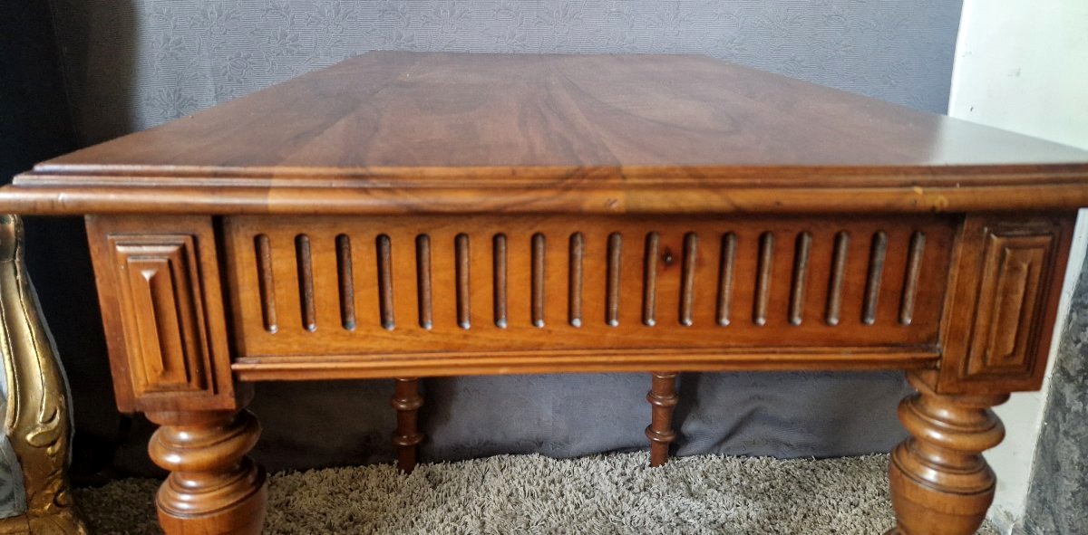 Walnut Desk Table, 20th Century-photo-1