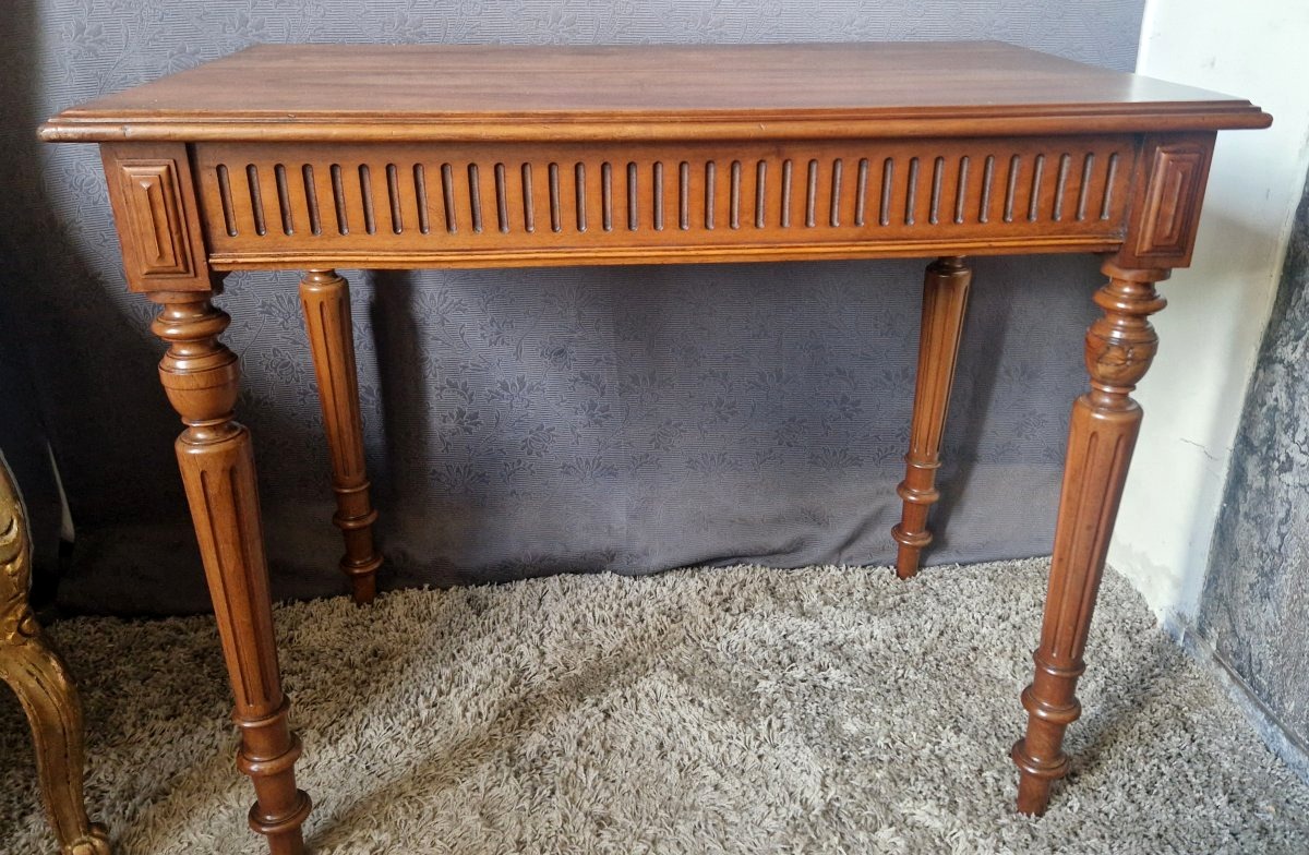 Walnut Desk Table, 20th Century-photo-2
