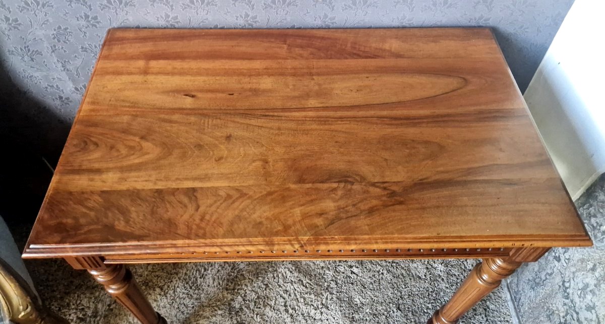 Walnut Desk Table, 20th Century-photo-3