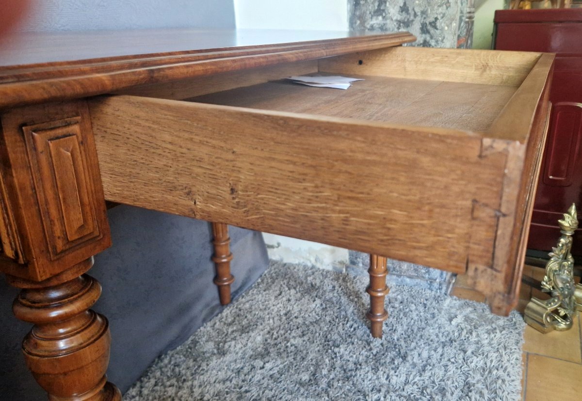 Walnut Desk Table, 20th Century-photo-4