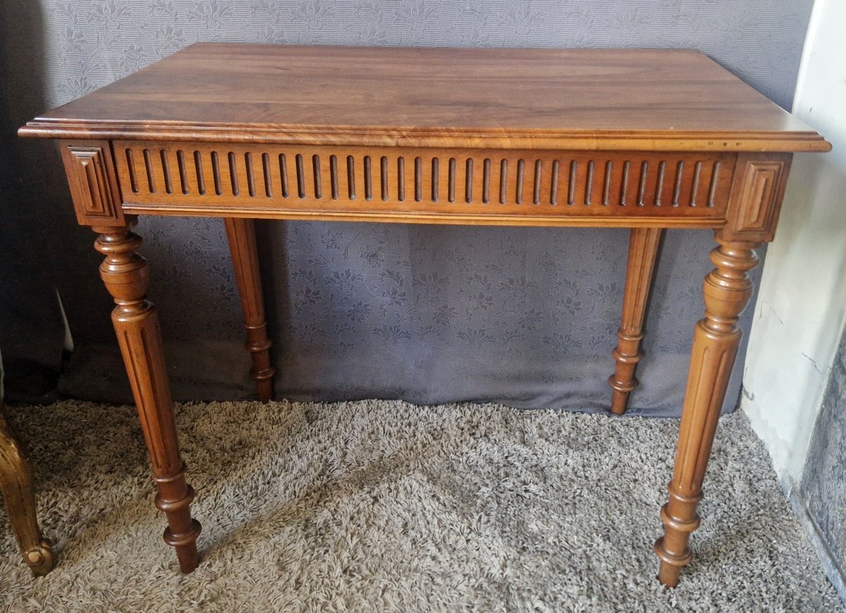 Walnut Desk Table, 20th Century