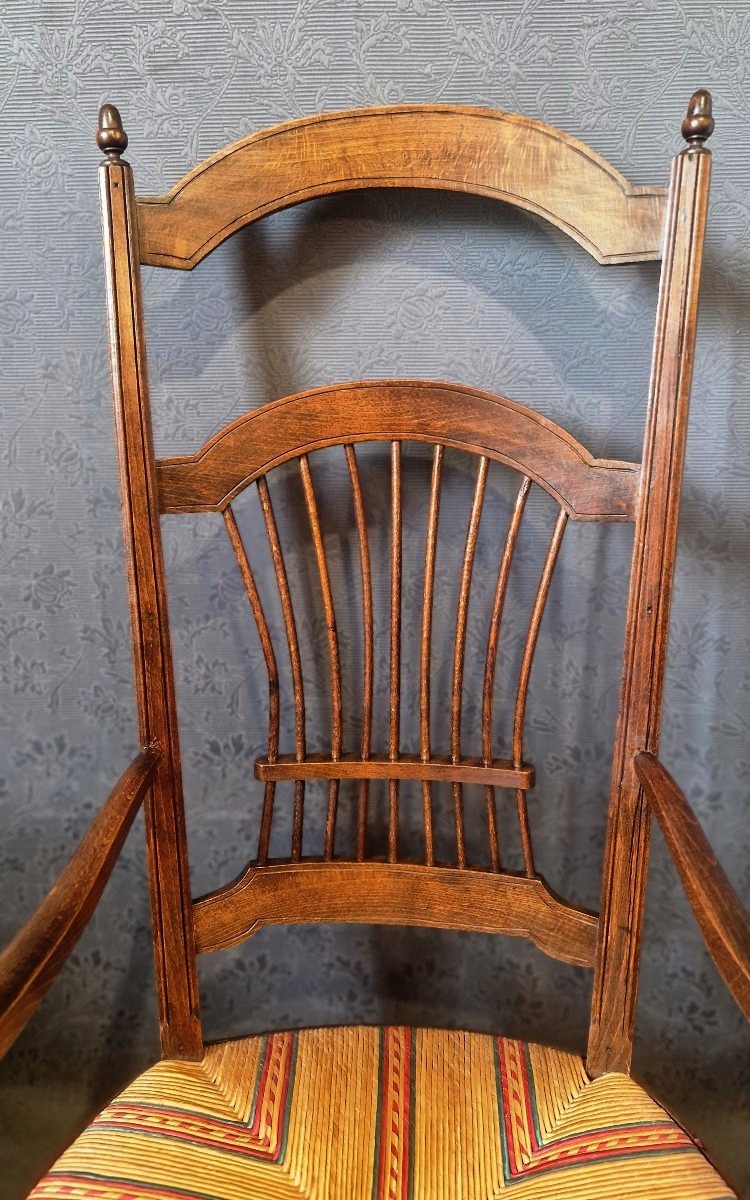 Fauteuil paillé Provençale -photo-3