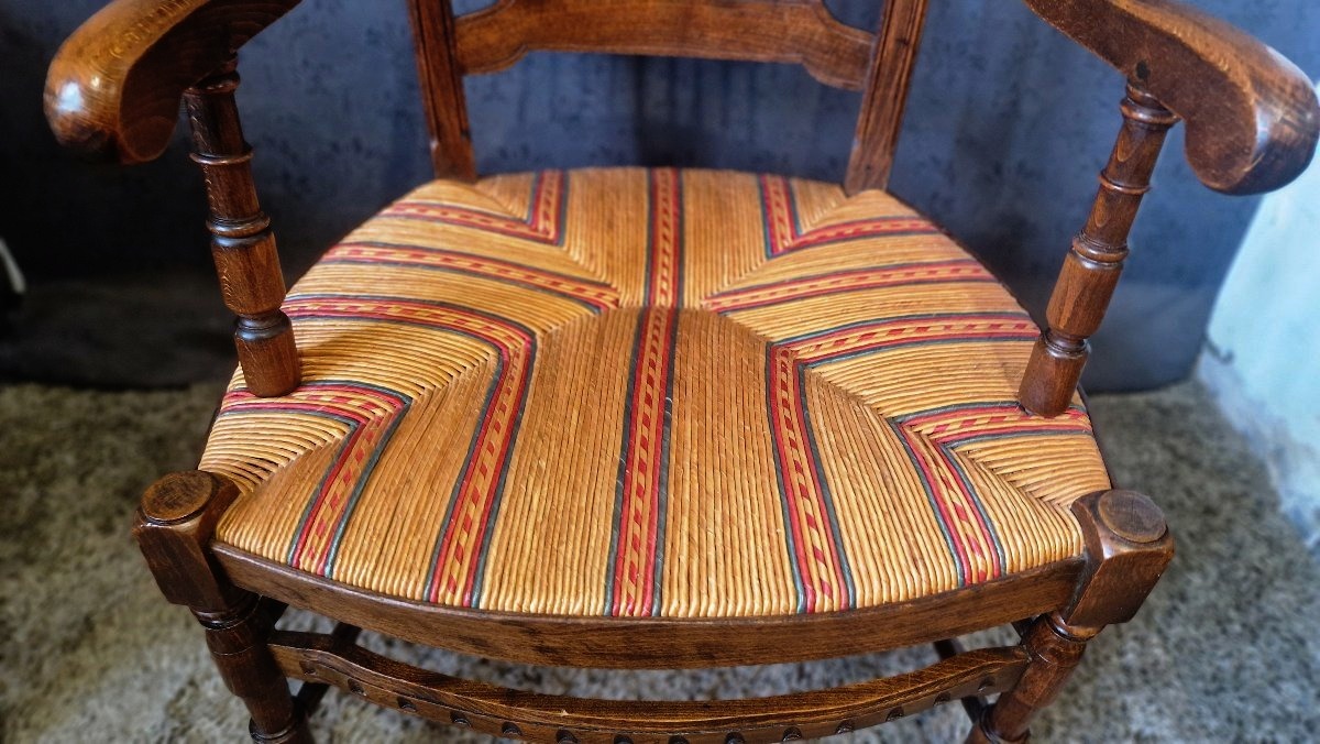 Fauteuil paillé Provençale -photo-4