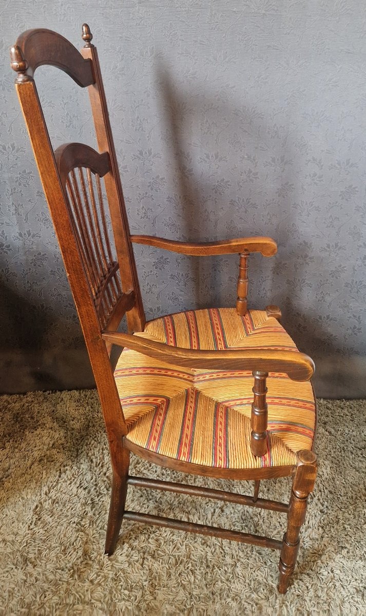 Fauteuil paillé Provençale -photo-4