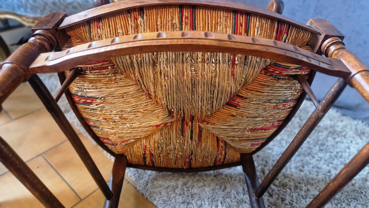 Fauteuil paillé Provençale -photo-7