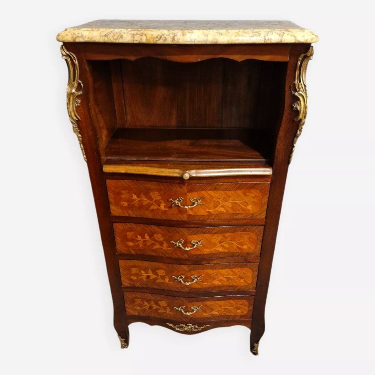 Bibus chiffonnier en marqueterie XXe