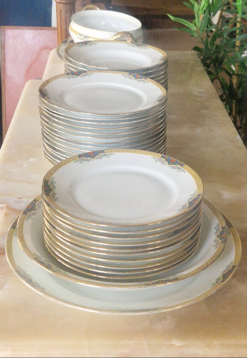  Service de Table en Porcelaine de LIMOGES – F. LEGRAND – Circa 1920-photo-4