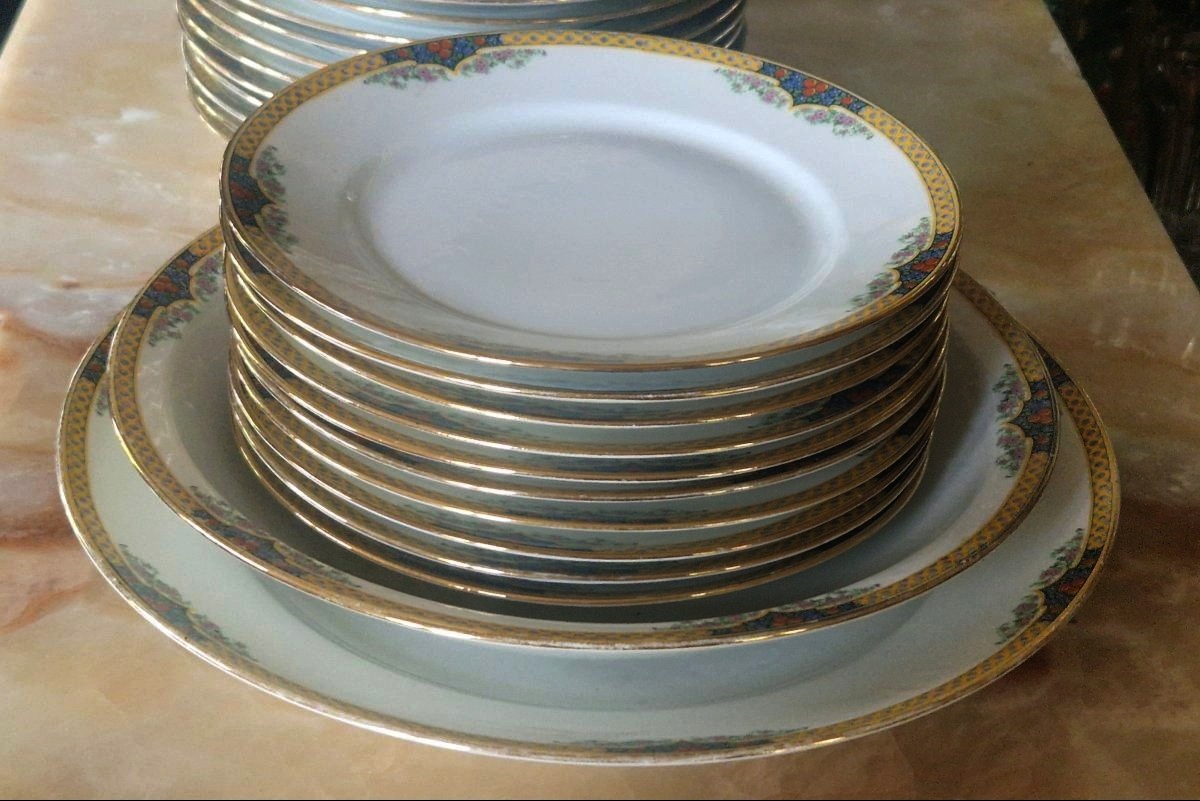  Service de Table en Porcelaine de LIMOGES – F. LEGRAND – Circa 1920-photo-4
