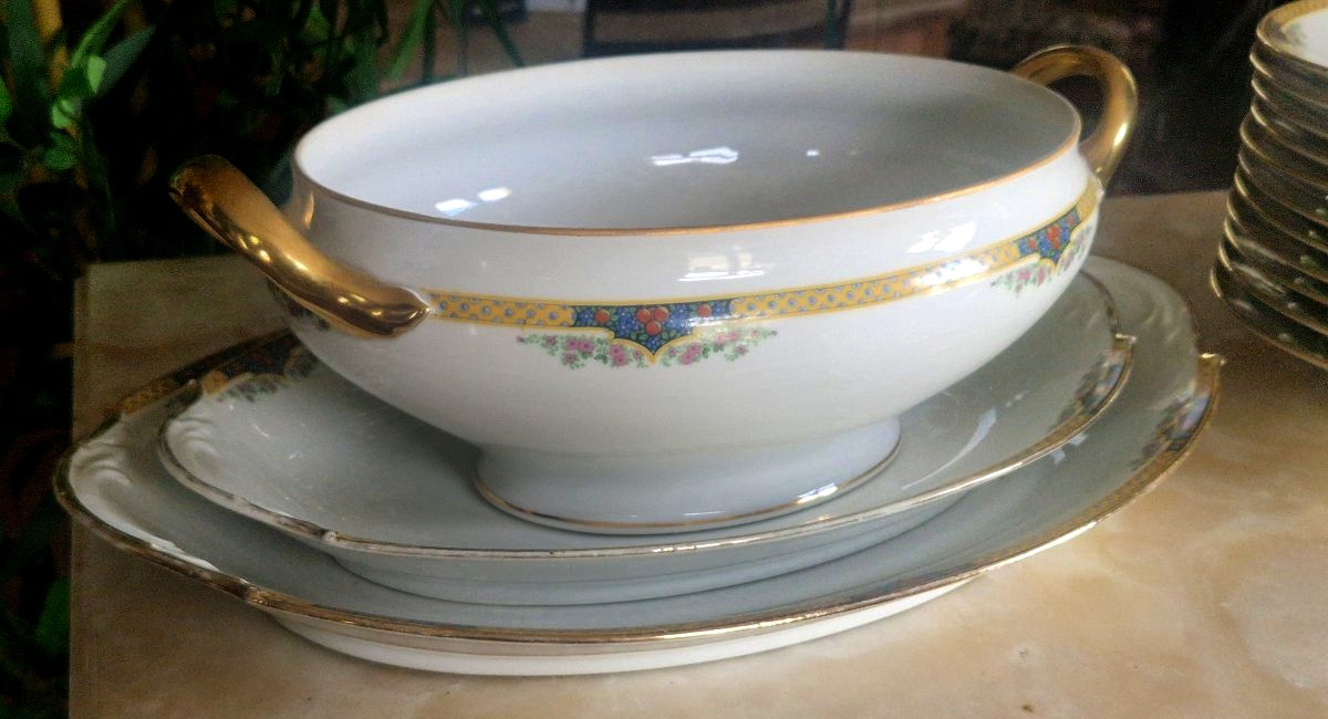  Service de Table en Porcelaine de LIMOGES – F. LEGRAND – Circa 1920-photo-5