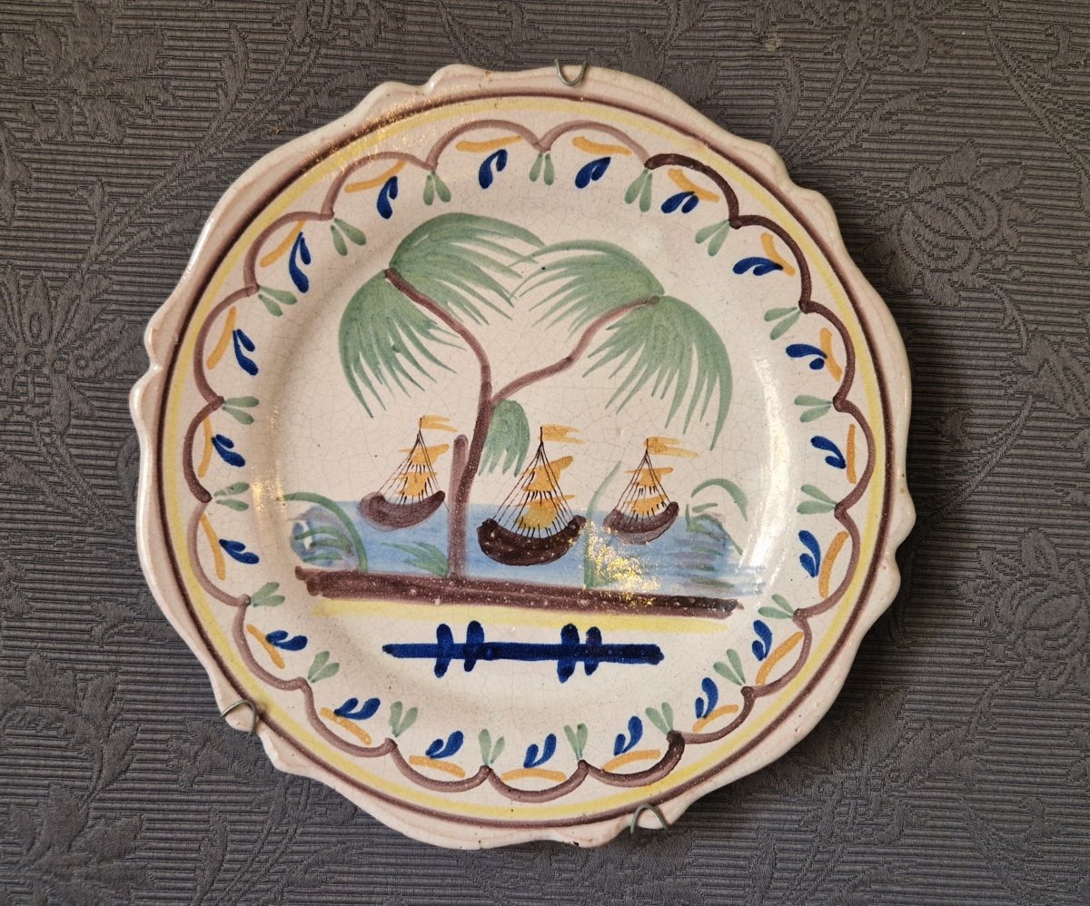 Plate - Nevers Earthenware, 19th Century-photo-4