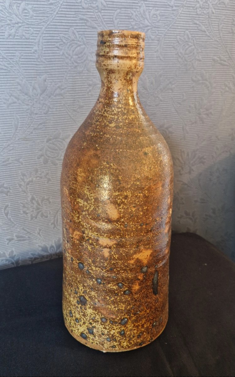 Glazed Stoneware Piece By F. Baudet—20th-century French Ceramic Artist-photo-2
