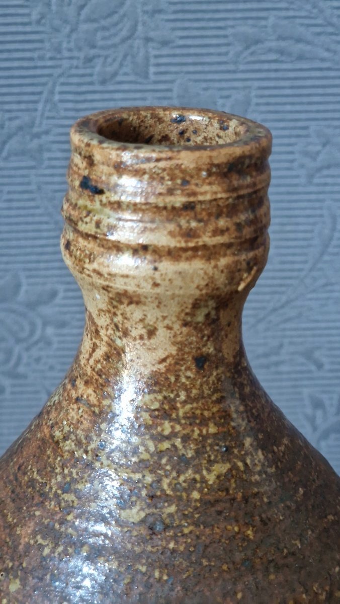 Glazed Stoneware Piece By F. Baudet—20th-century French Ceramic Artist-photo-4
