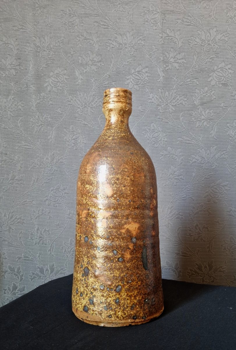 Glazed Stoneware Piece By F. Baudet—20th-century French Ceramic Artist-photo-8