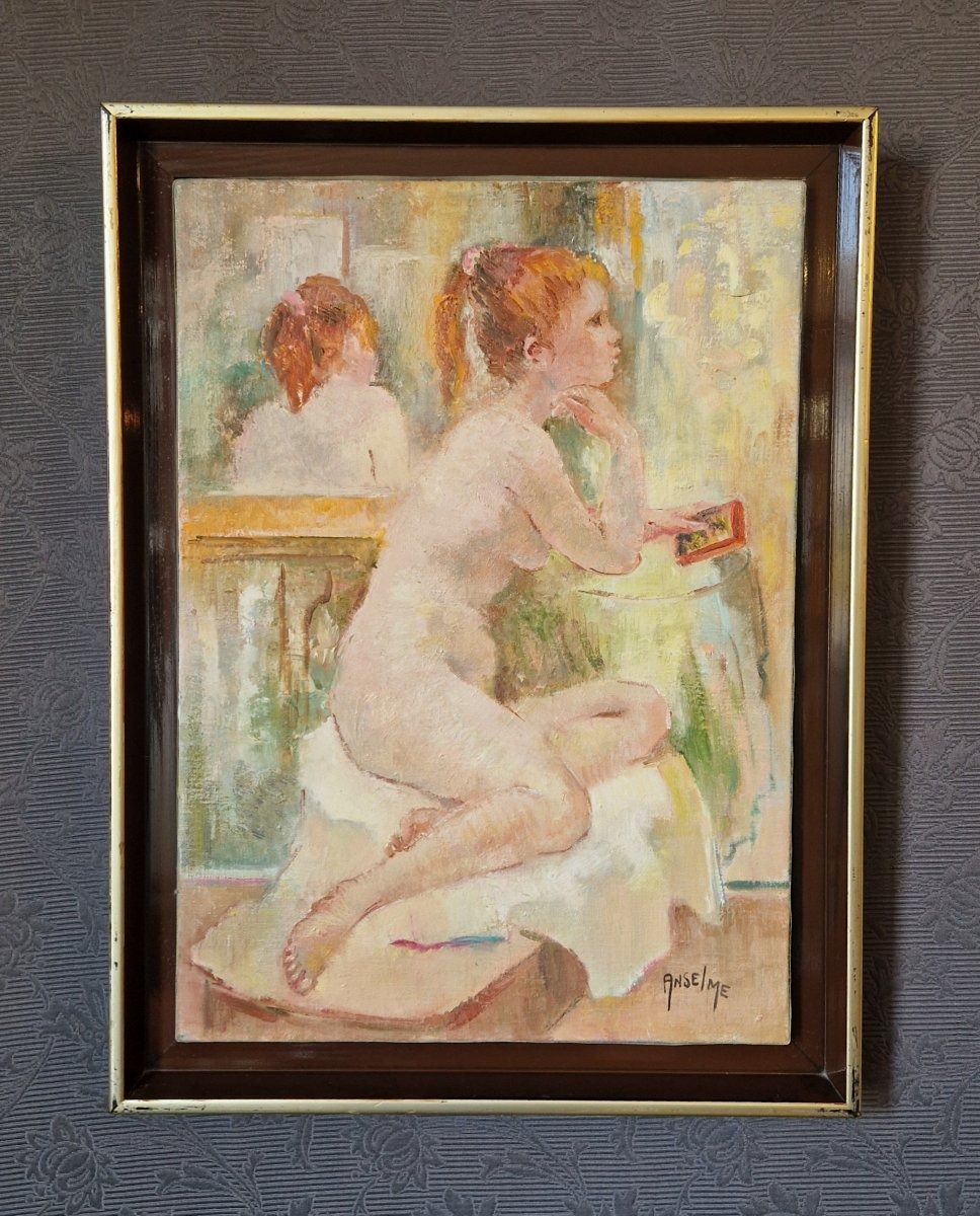 Jeune fille par Louise-Élisabeth ANSELME-CHARMASSON (1923-2010) -photo-3